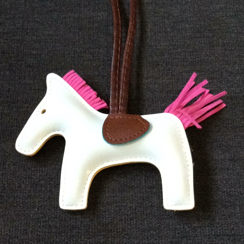 Pu leather horse bag charm